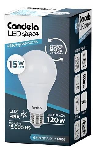 Lampared Led Candela 15W Fria  x 5u