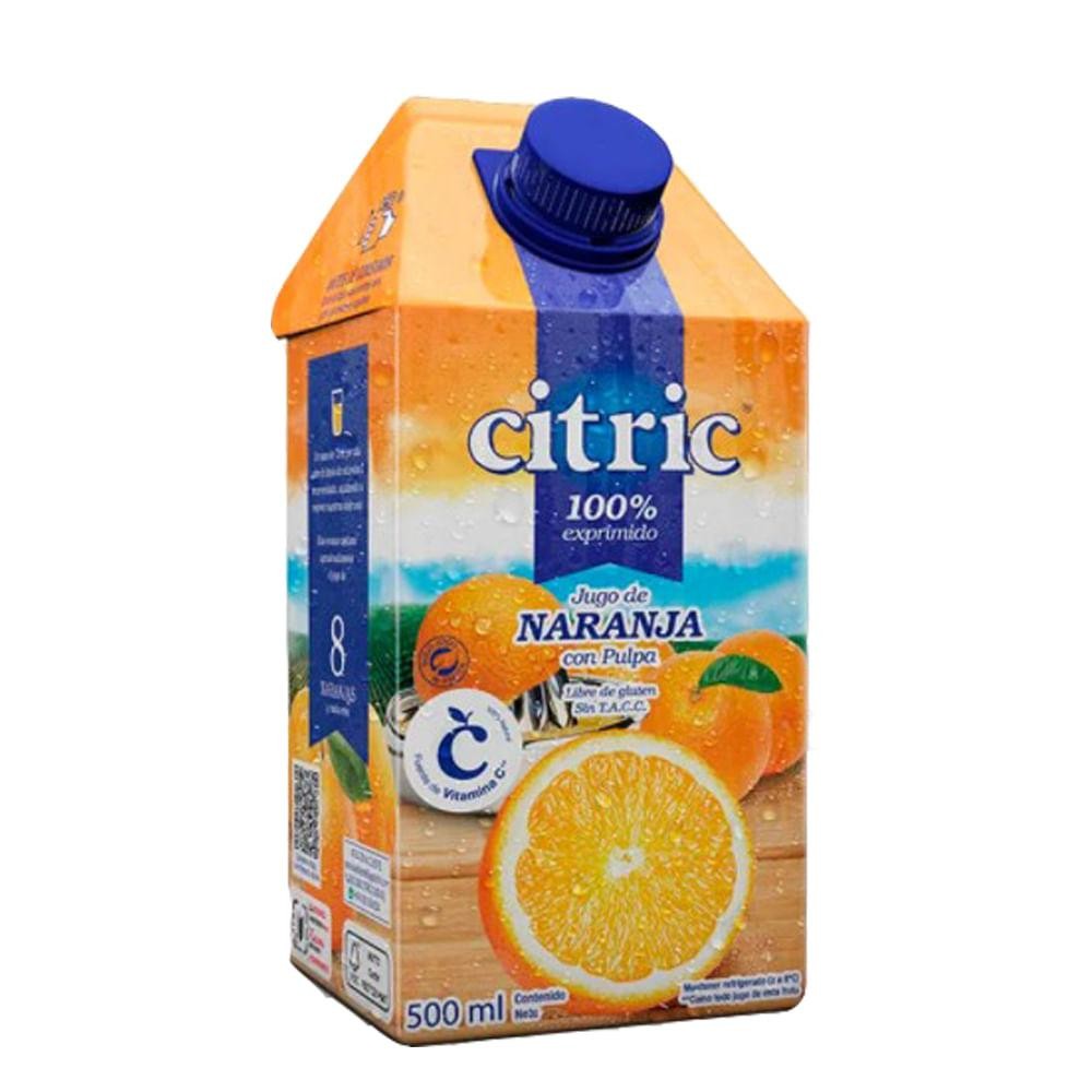 Jugo Citric Naranja Tetra 500ml x 12u