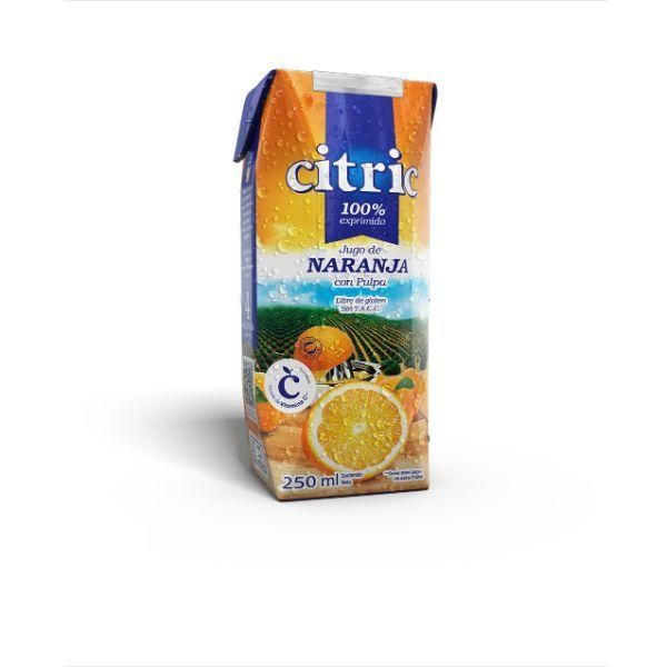 Jugo Citric Naranja Durazno Tetra 250ml x 18u