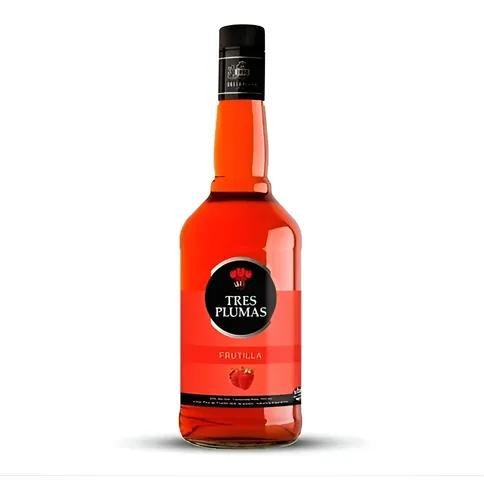 Licor Tres Plumas Frutilla 700ml x 6u