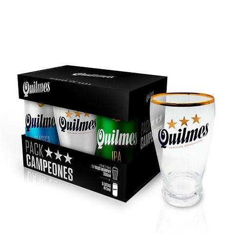 Merchandising Quilmes Vaso + 5 Latas  x 1u
