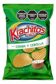 Papas Fritas Sabor Crema Y Cebolla Krachitos 55gr x 24u