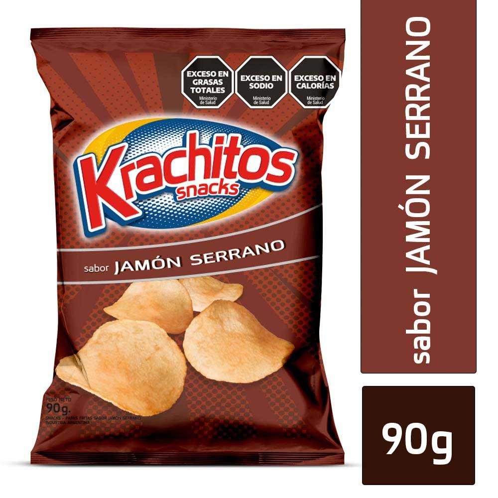 Papas Fritas Sabor Jamón Krachitos 90gr x 16u