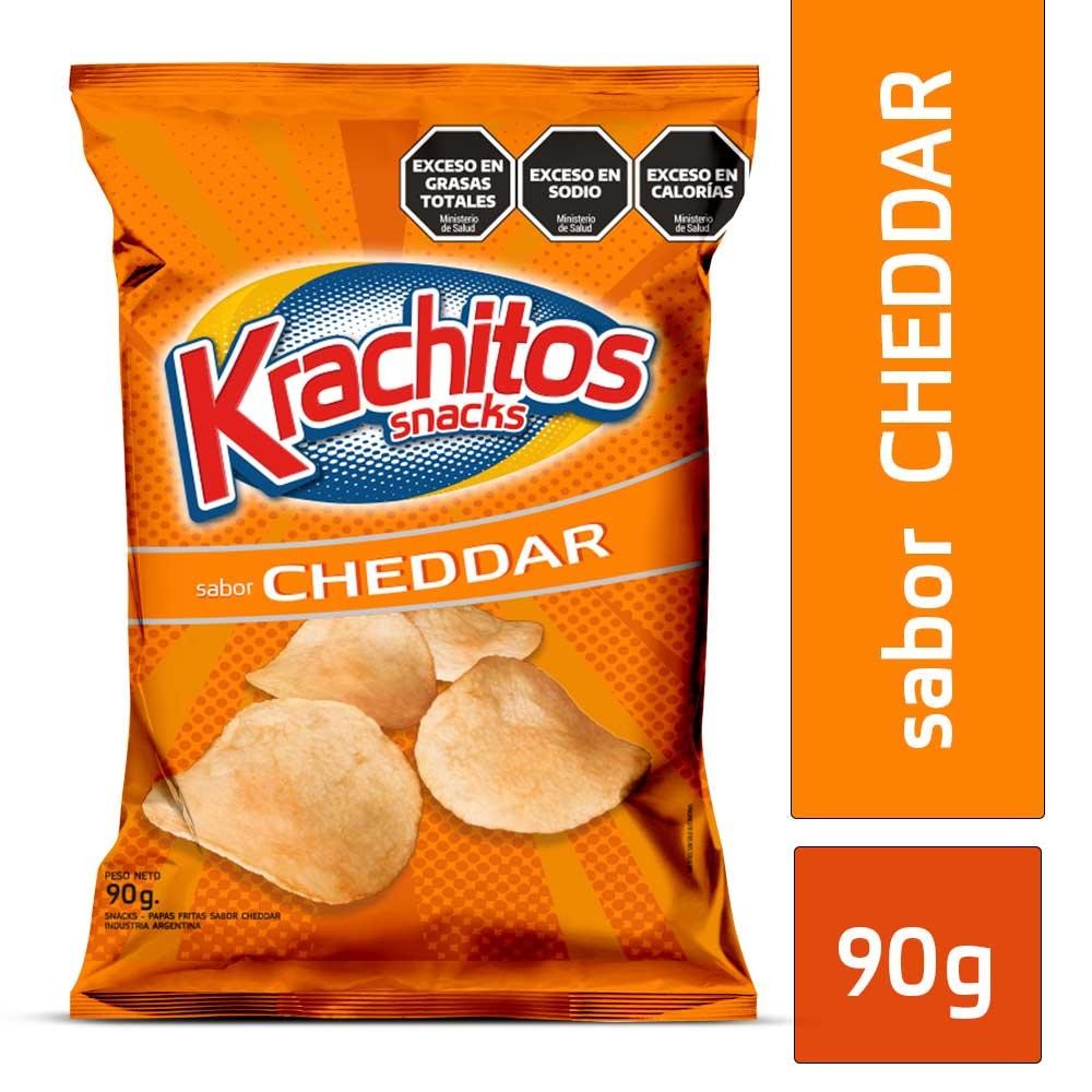 Papas Fritas Tradicionales Krachitos Sabor Cheddar 90gr x 16u