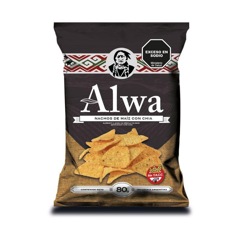 Nachos De Maiz Con Chia Alwa 80gr x 10u