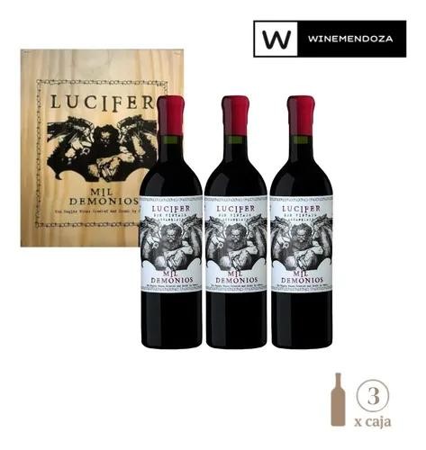 Vino Lucifer Caja De Madera 750ml x 3u