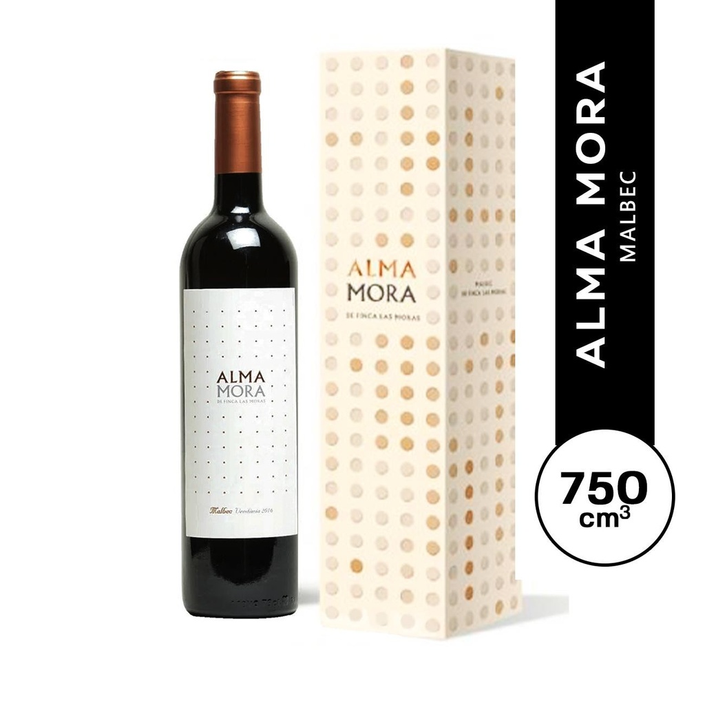 Vino Alma Mora Malbec Con Estuche 750ml x 6u