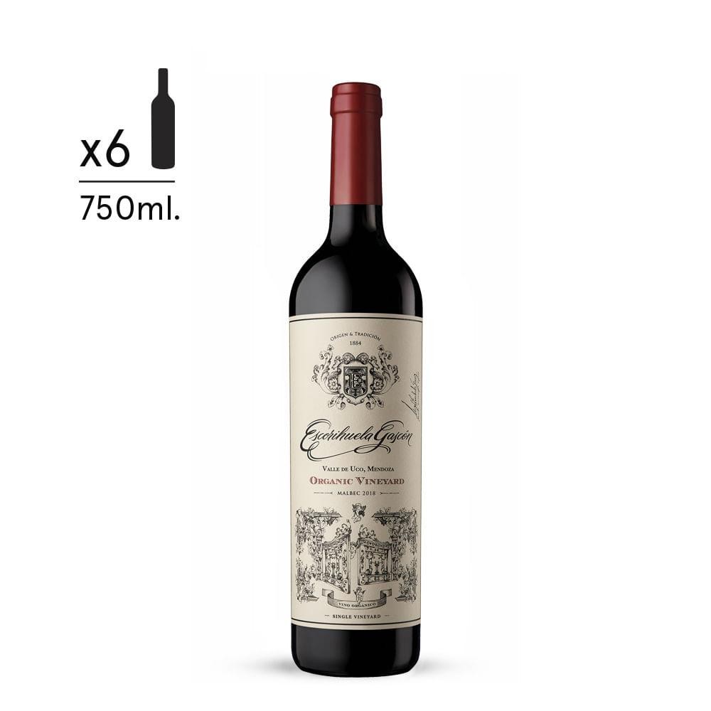 Vino Escorihuela Gascon Organic Malbec 750ml x 6u