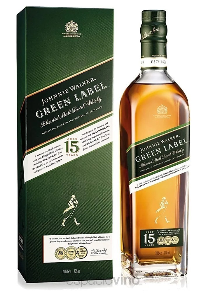 Whisky Jw Green Label 750ml x 1u