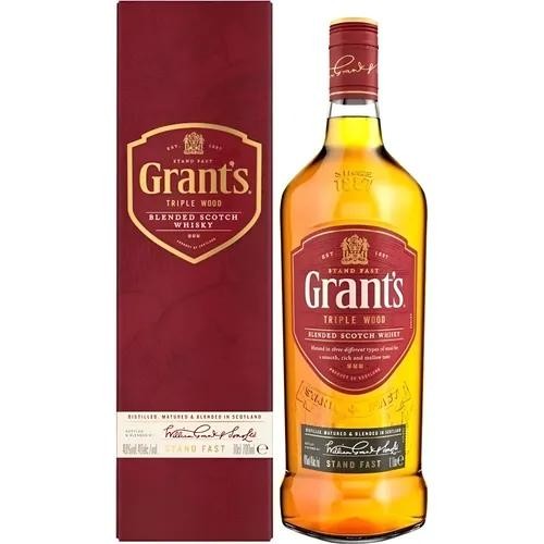 Whisky Grants Triple Wood Con Estuche  x 1u