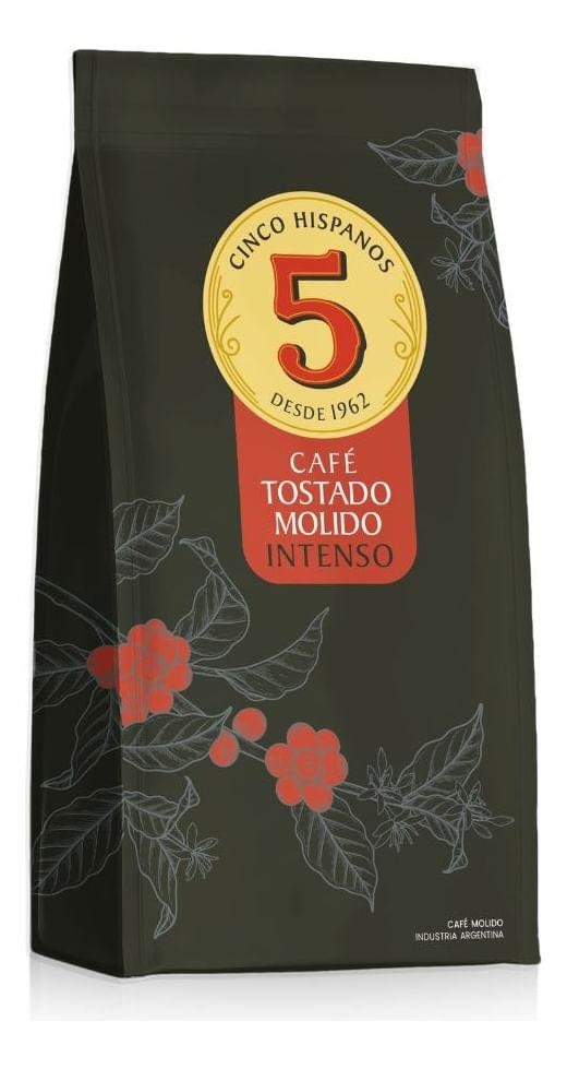 Cafe Tostado Intenso 5 Hispanos 250gr x 12u