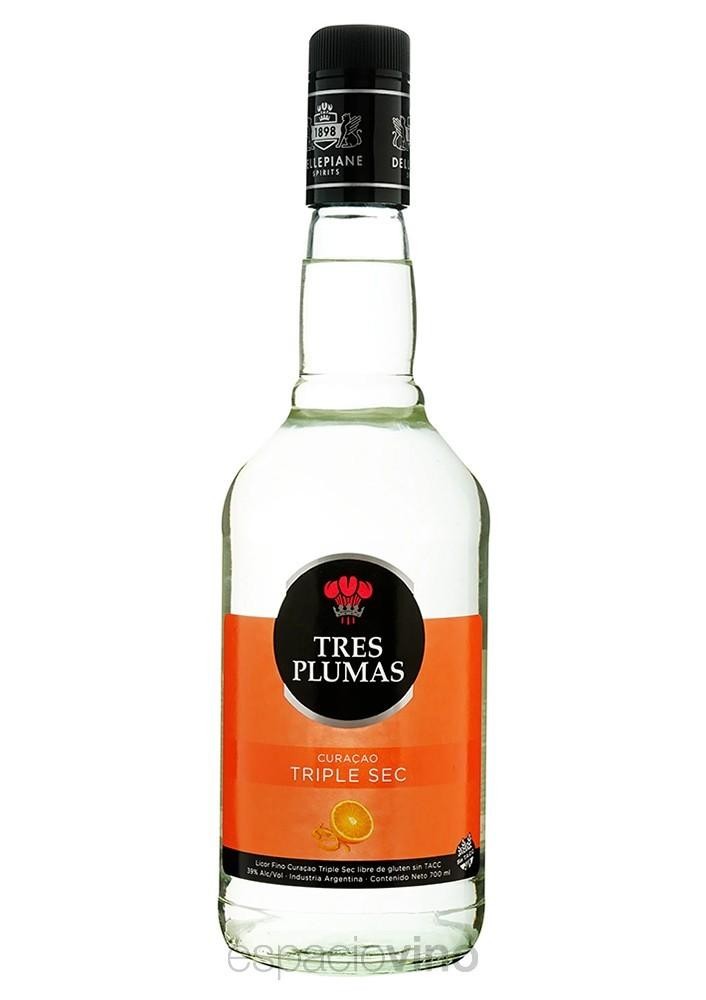 Licor Tres Plumas Triple Sec  700ml x 6u
