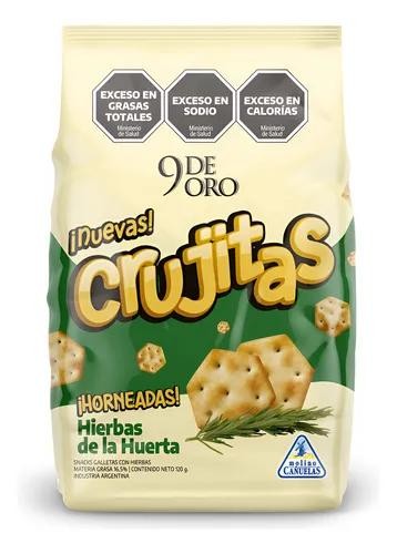 Crujitas 9 de oro hierbas de la huerta 120gr x 16u