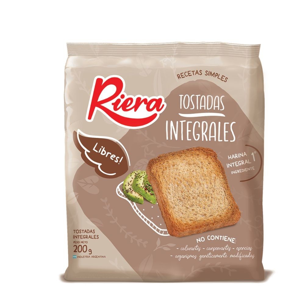 Tostadas Integrales Riera 200gr x 18u
