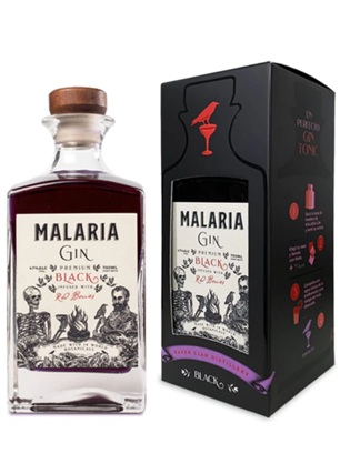 Gin Malaria Black Con Estuche  700ml x 1u