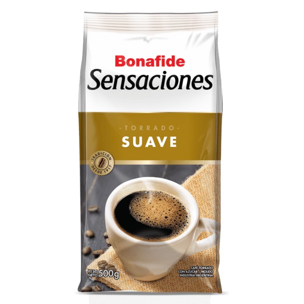 Cafe Sensaciones Torrado Suave Bonafide 500gr x 12u