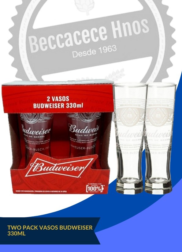 Vaso TwoPack Budweiser  x 2u