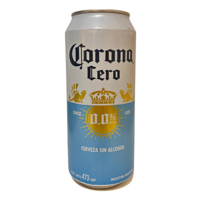 Cerveza Corona 0.0 Lata  SIN ALCHOL 473ml x 24u