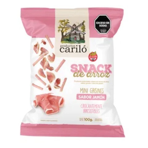 Mini Grisin Sabor Jamon Molinos del Bosque 100gr x 16u