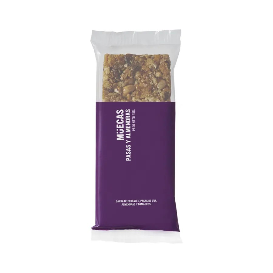 Barrita Muecas Pasas Y Almendras Display 45gr x 16u