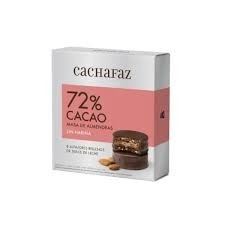 Alfajor Cachafaz Almendras Chocolate 72% Cacao   60gr x 12u