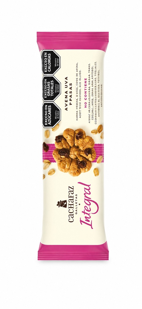 Galletitas Cachafaz Integralavena Pasas 225gr x 21u