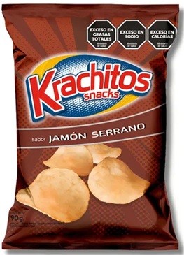 Papas Fritas Sabor Jamón Krachitos 55gr x 24u