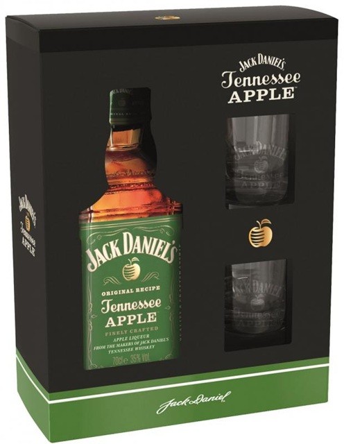 GiftPack Jack Daniels  Apple + Vaso 750ml x 1u