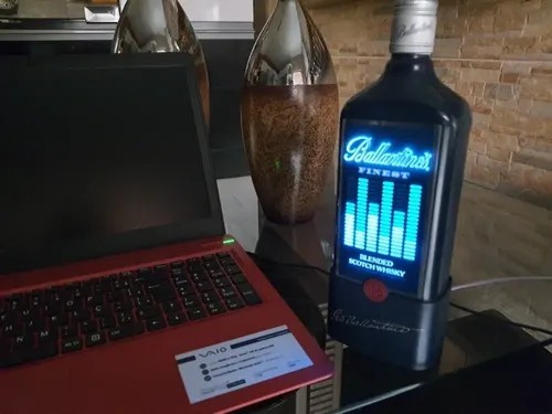 Vaso de Aluminio C/Led Ballantines  x 1u