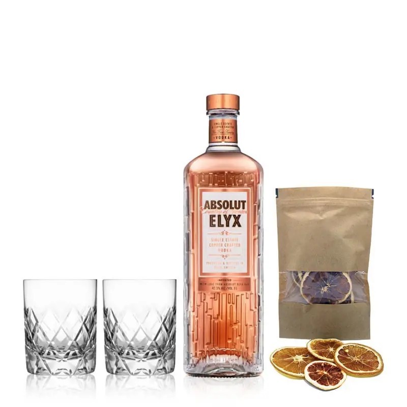 Estuche Absolut Mas 2 Vasos    x 1u