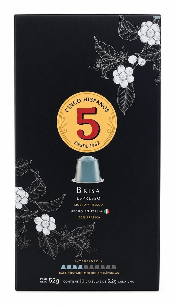 Capsulas 5 Hispanos Expreso Brisa Display 55gr x 1u