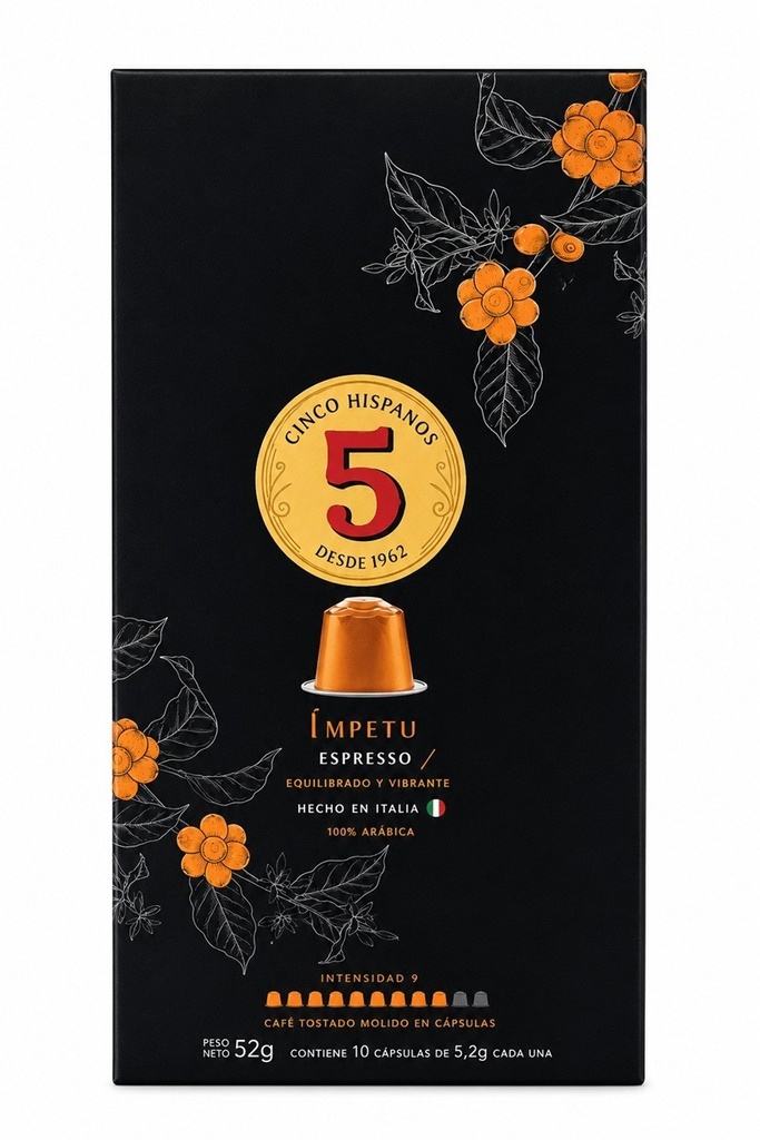 Capsulas 5 Hispanos Expreso Impetu Display 55gr x 1u
