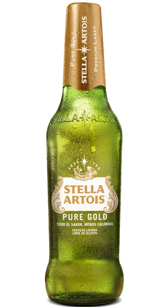 Cerveza Stella Artois Pure Gold Porron 330ml x 24u