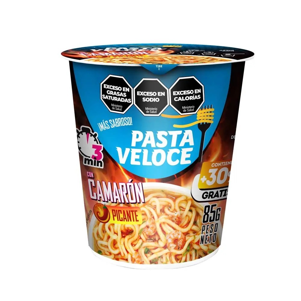 Ramen Veloce Camaron picante Unidad 85gr x 1u