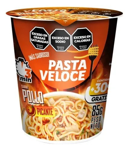 Vaso Veloce Pollo picante UNIDAD 85gr x 1u