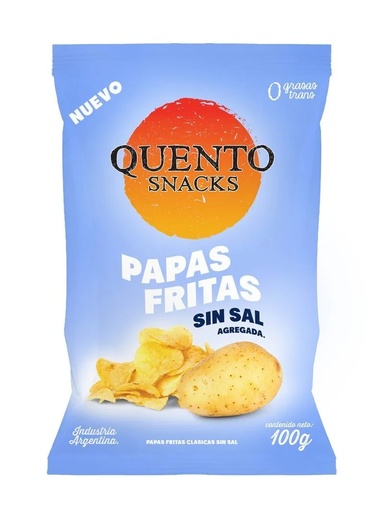 [228106] Papas Clasicas SIN SAL Quento 92gr x 18u