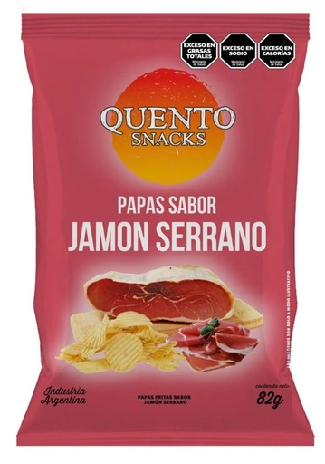 [228110] Papas Jamon serrano Quento 82gr x 18u