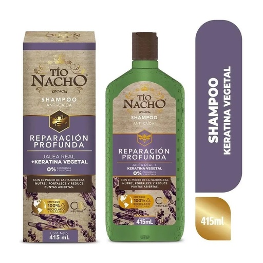 [301069] Shampoo Tio Nacho Keratina Vegetal 415ml x 12u