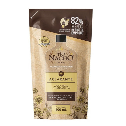 [301102] Shampoo Tio Nacho Aclarante Doypack 400ml x 6u