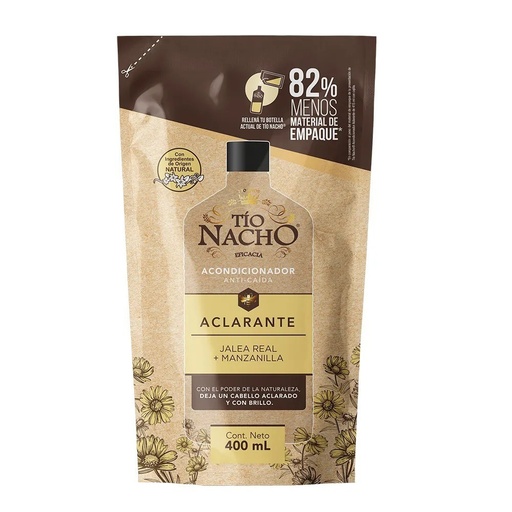 [301103] Acondicionador Tio Nacho Aclarante Doypack 400ml x 6u