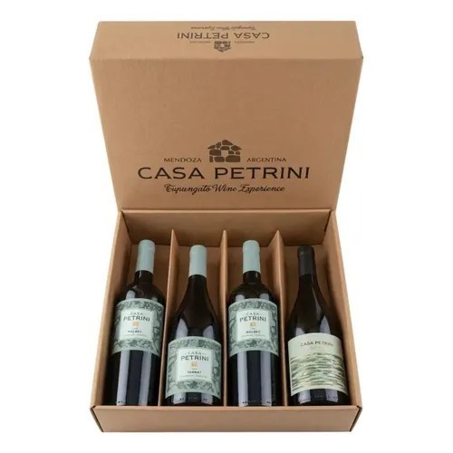 Estuche casa petrini 4 variedades 750ml x 4u