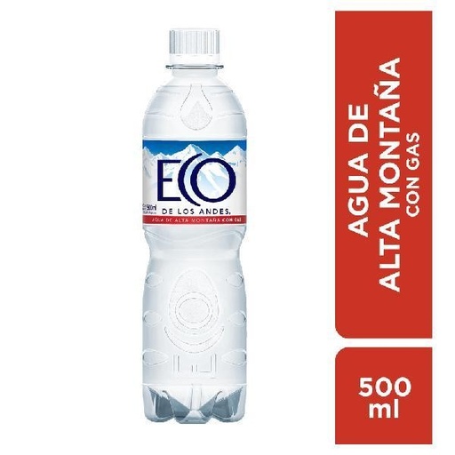 [101002] Agua Eco De Los Andes Con Gas 500ml x 12u