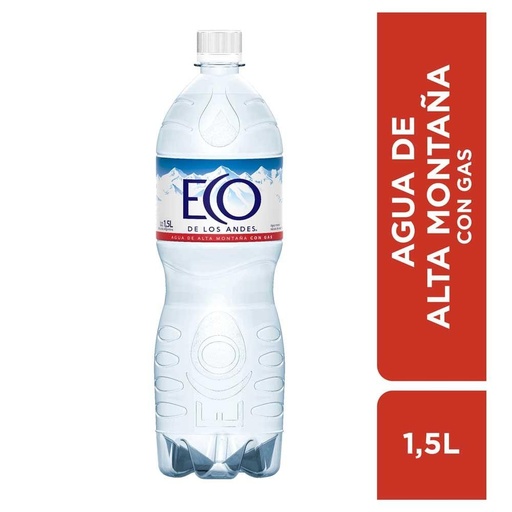 [101014] Agua Eco De Los Andes Con Gas 1,5l x 6u