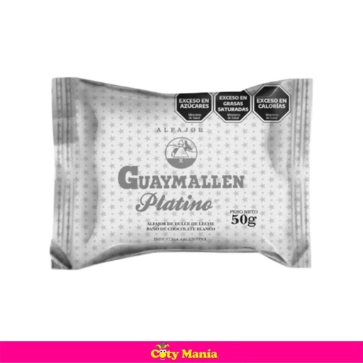 [202024] Alfajor Guaymallen Platino 50gr x 24u
