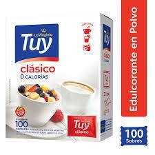 [204015] Edulcorante Tuy Clasico Polvo Display 100Sobres  x 10u