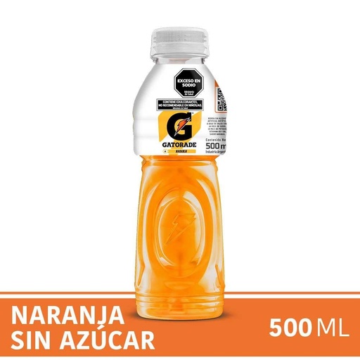 [105012] Gatorade Naranja Sin Azucar 500ml x 6u