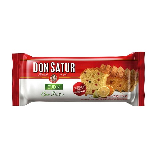 [207006] Budin Con Frutas Don Satur 190gr x 15u