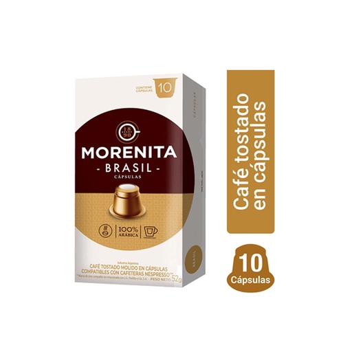 [208040] Capsulas De Cafe Morenita Brasil Display X10 Capsulas 5.2G Nespresso  x 1u