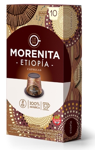 [208042] Capsulas Morenita Etiopia x10caps Display 52gr x 1u