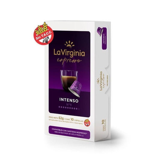 [208050] Capsulas Cafe La Virginia Expresso Intenso x10caps Display 52gr x 1u